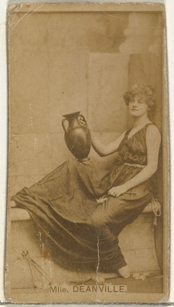 Mlle. Deanville, from the Actors and Actresses series (N145-8) issued by Duke Sons & Co. to promote Duke Cigarettes — W. Duke, Sons & Co.|American Tobacco Company
