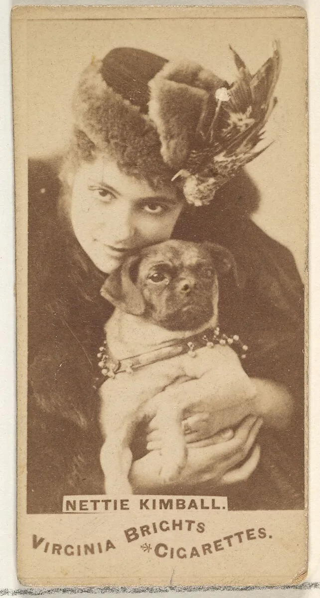 Nettie Kimball, from the Actors and Actresses series (N45, Type 1) for Virginia Brights Cigarettes — Allen & Ginter