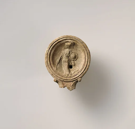 Terracotta oil lamp