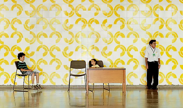 The Claudio Santoro National Theater, ceramic tile panel by Athos Bulcão, Brasília — Vincent Fournier