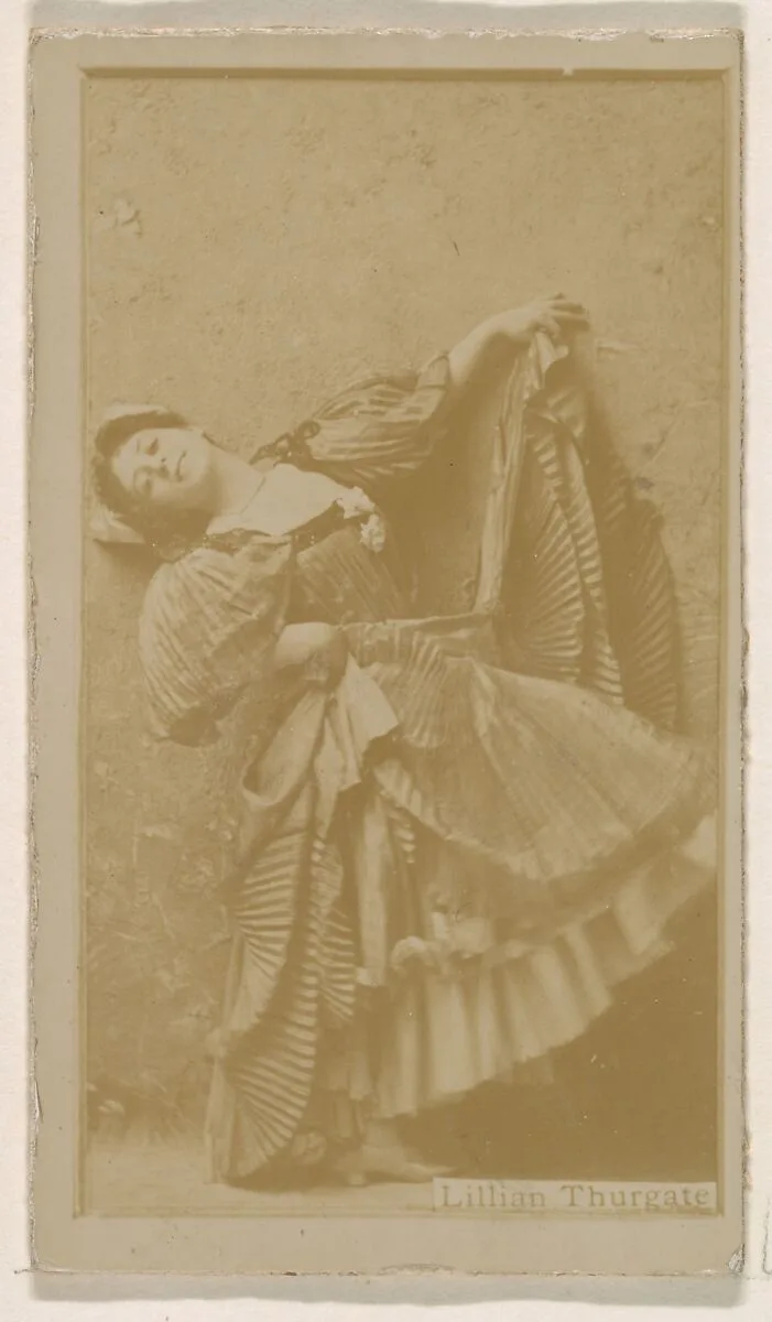 Lillian Thurgate, from the Actresses series (N245) issued by Kinney Brothers to promote Sweet Caporal Cigarettes — Kinney Brothers Tobacco Company