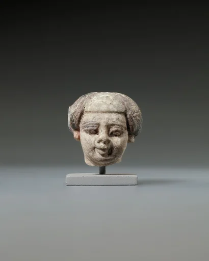 Head from a statuette, perhaps of a dwarf