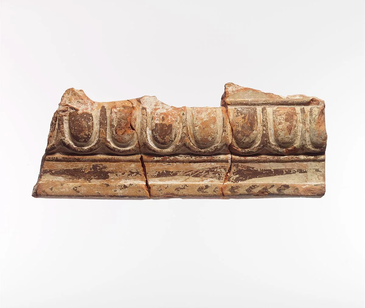 Fragment of a terracotta architectural tile — Unknown