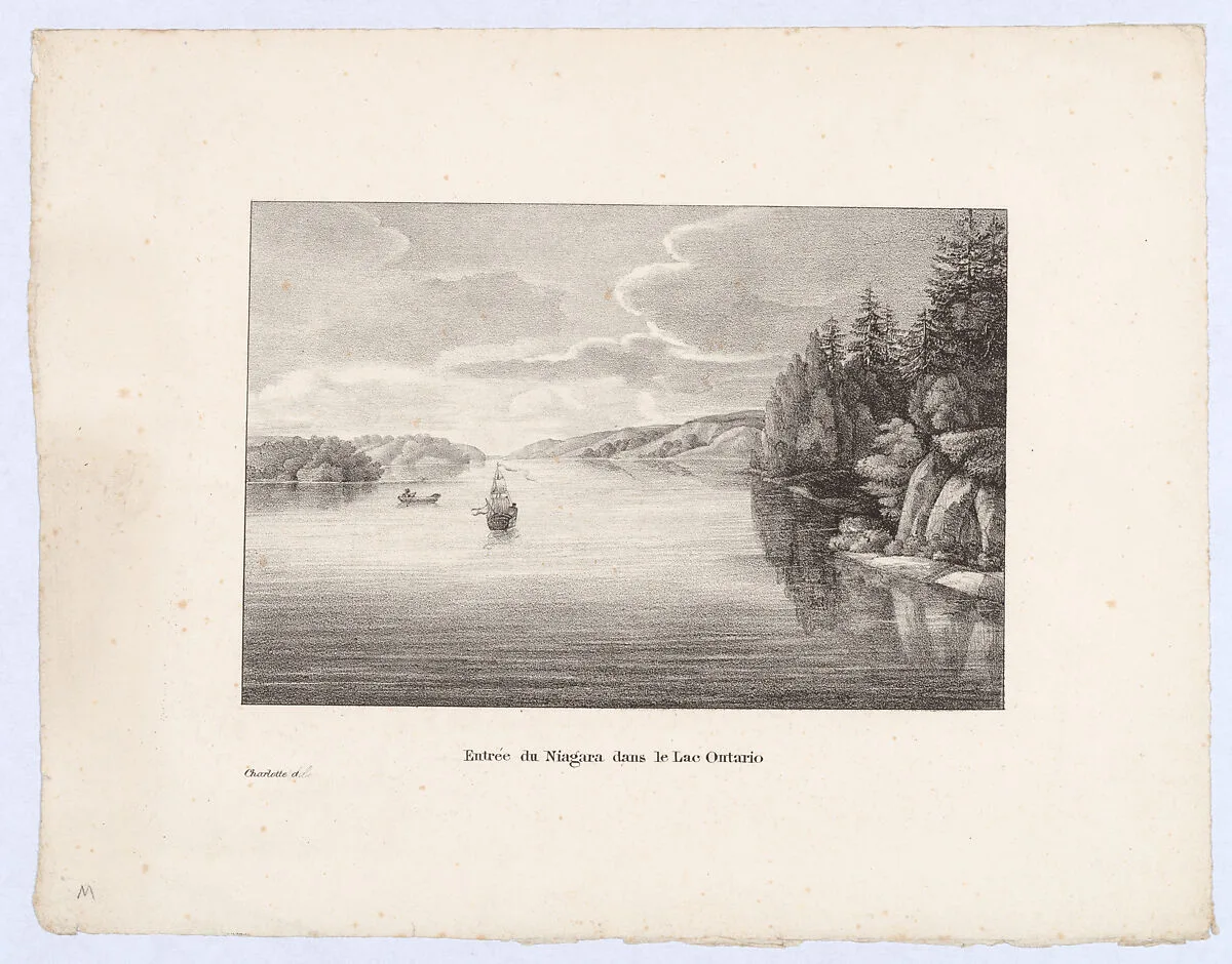 Entrée du Niagara dans le Lac Ontario — Charlotte Bonaparte|Michel-Ghislain Stapleaux