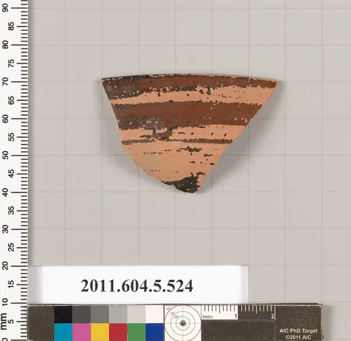 Terracotta rim fragment of a kylix (drinking cup)