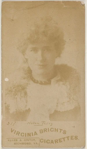 Card 517, Helen Terry, from the Actors and Actresses series (N45, Type 6) for Virginia Brights Cigarettes
