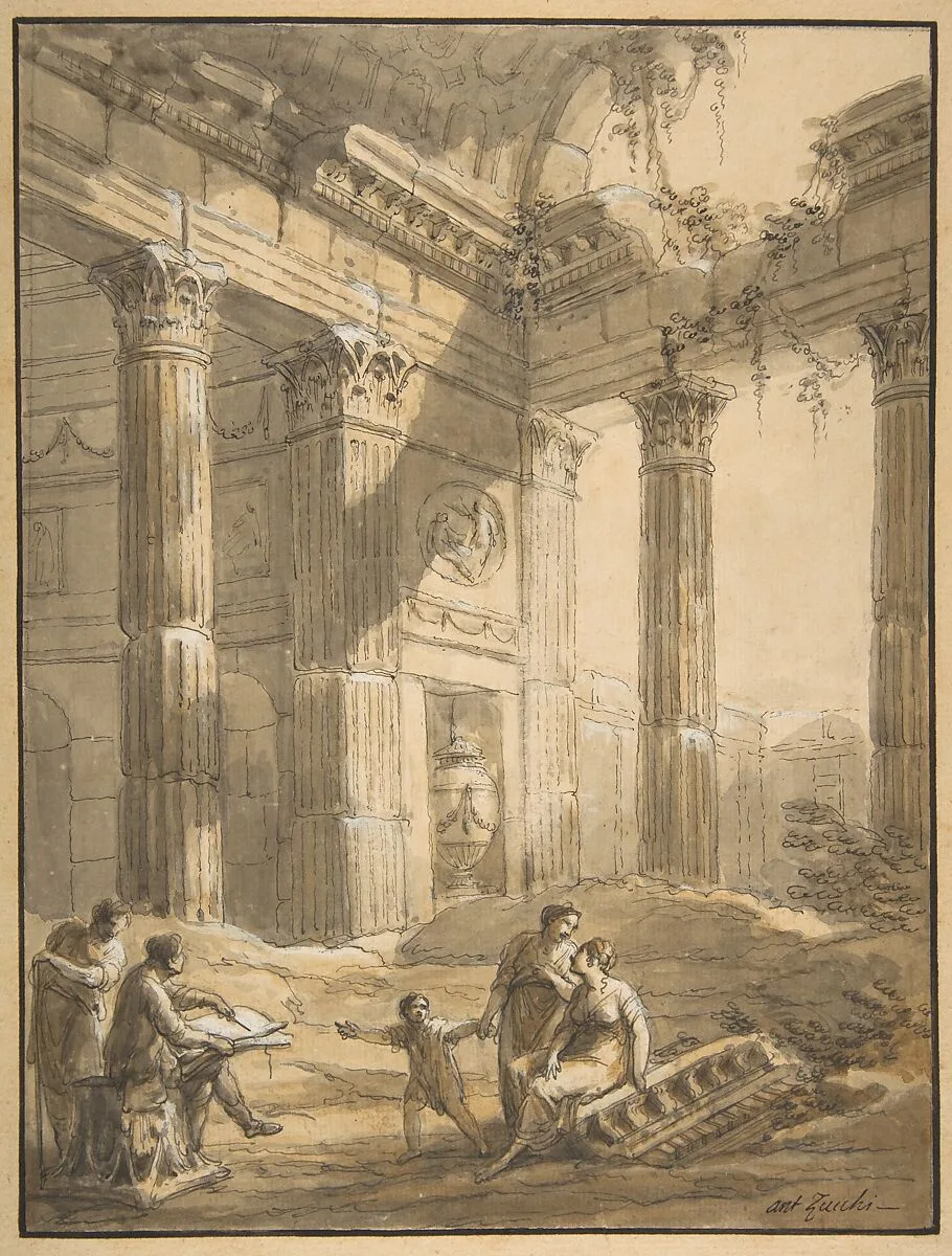 Artist Among Ruins — Antonio Zucchi