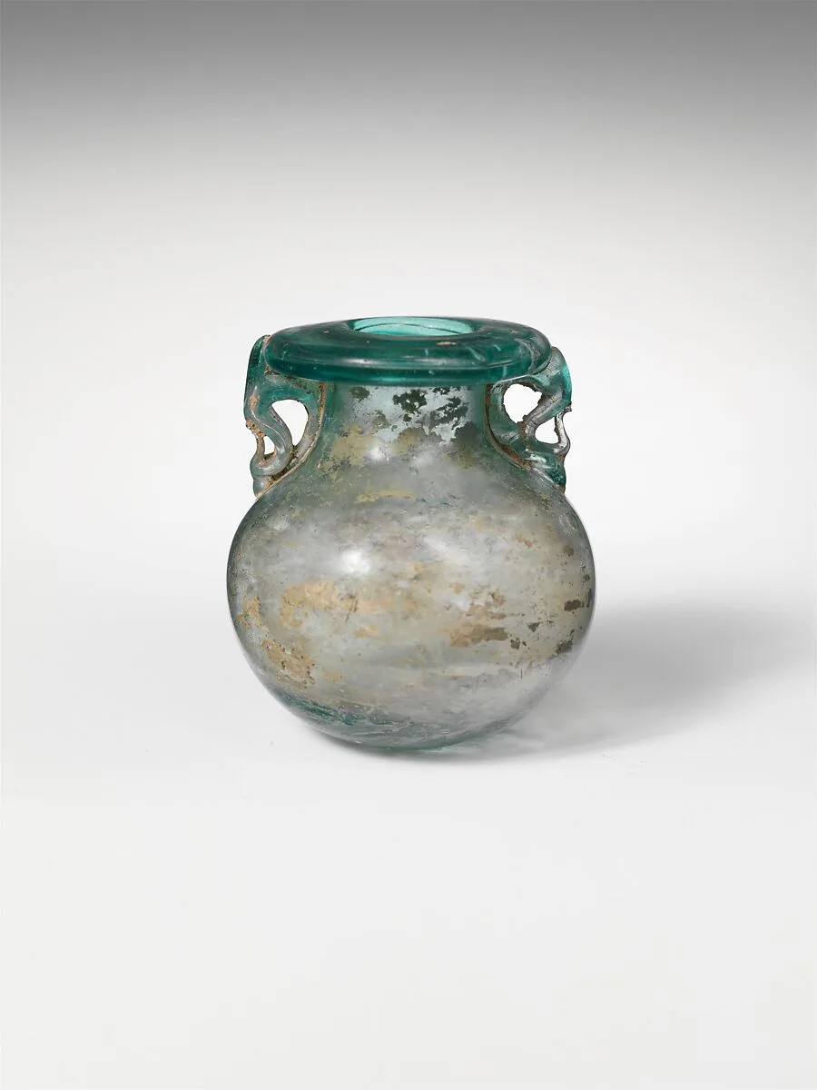 Glass aryballos (oil bottle) — Unknown