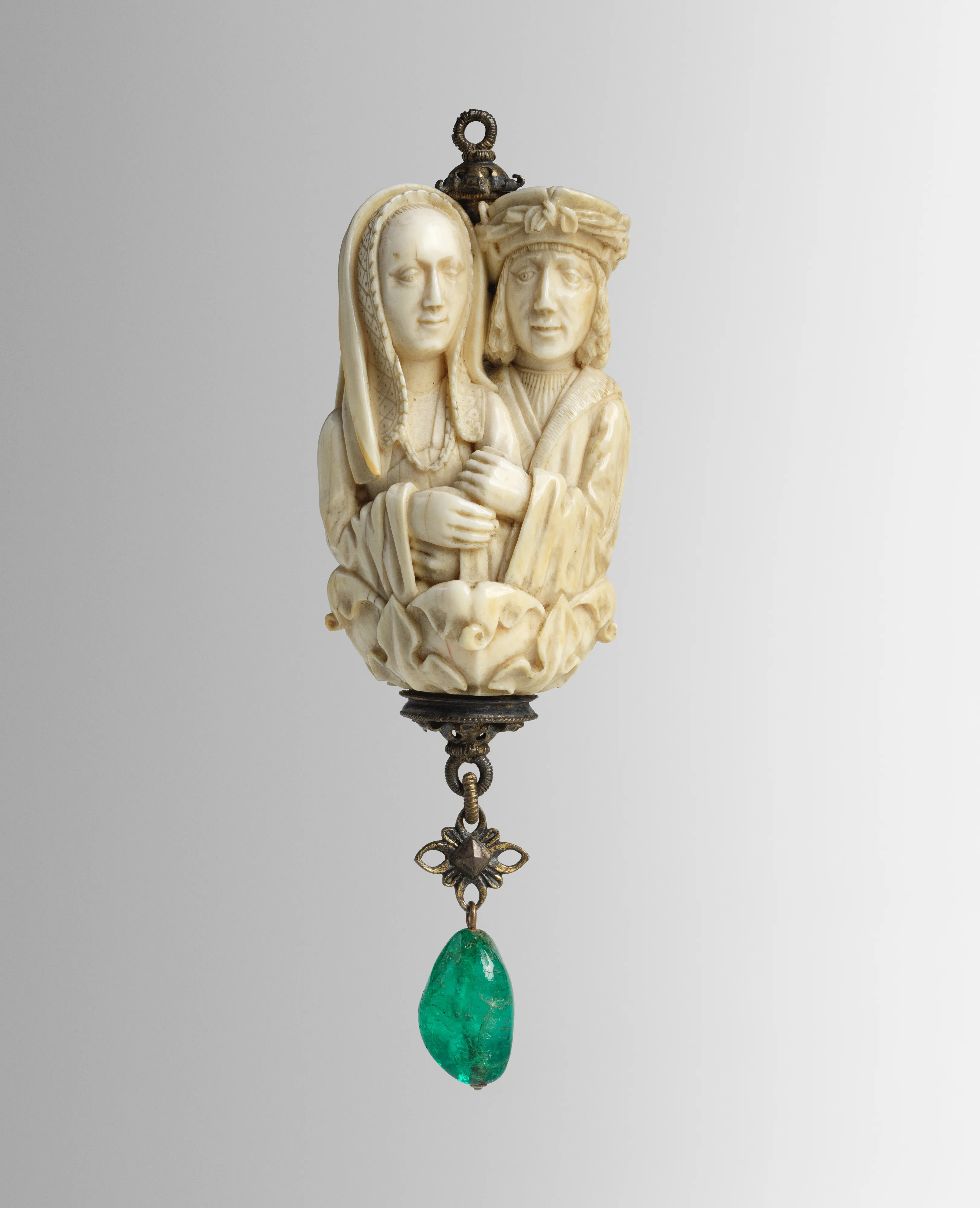 Rosary Terminal Bead with Lovers and Death's Head — Unknown