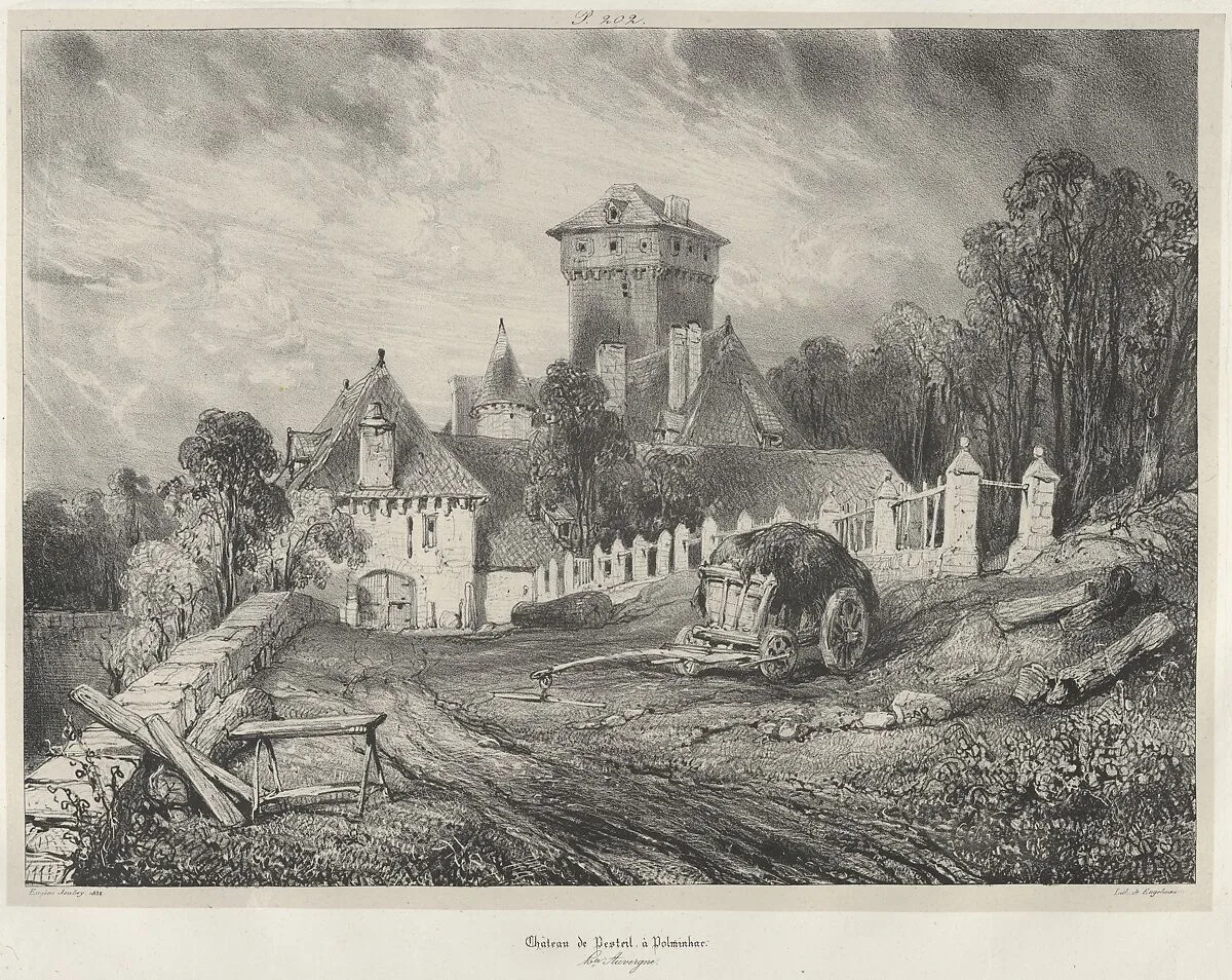 Pesteil Castle in Polminhac — Eugène Isabey|Godefroy Engelmann