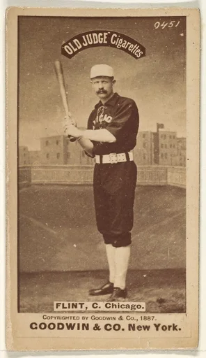 Frank Sylvester "Silver" Flint, Catcher, Chicago, from the Old Judge series (N172) for Old Judge Cigarettes