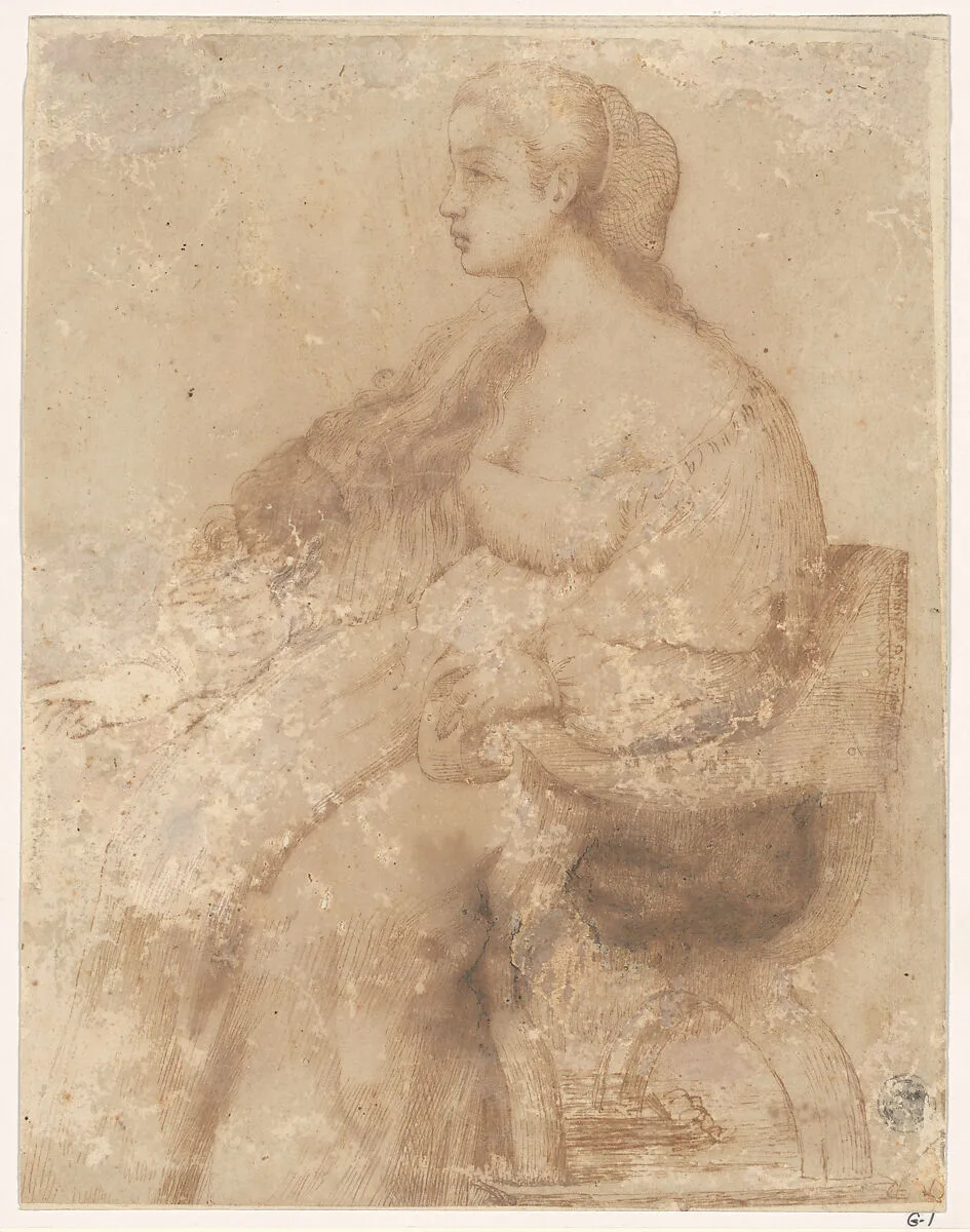 A Young Woman Seated in a Chair — Central Italy