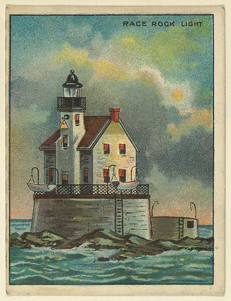 Race Rock Light, from the "Lighthouse Series" (T77), issued with Hassan Cigarettes by the American Tobacco Company — American Tobacco Company