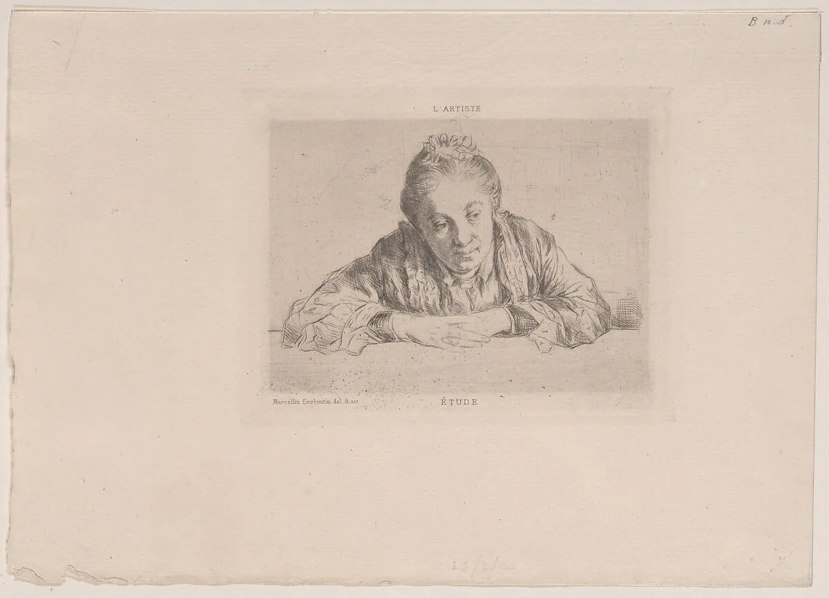 Étude, ou femme accoudée, from "L'Artiste" — Marcellin Desboutin