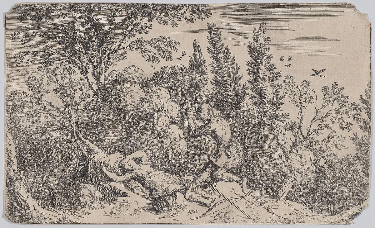 Plate 70: Cephalus and Procris, from 'Ovid's Metamorphoses' — Johann Wilhelm Baur