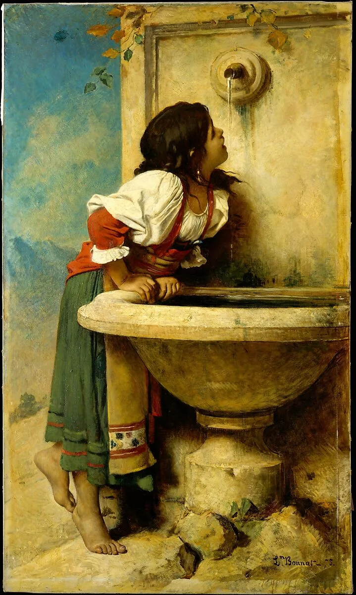 Roman Girl at a Fountain — Léon Bonnat