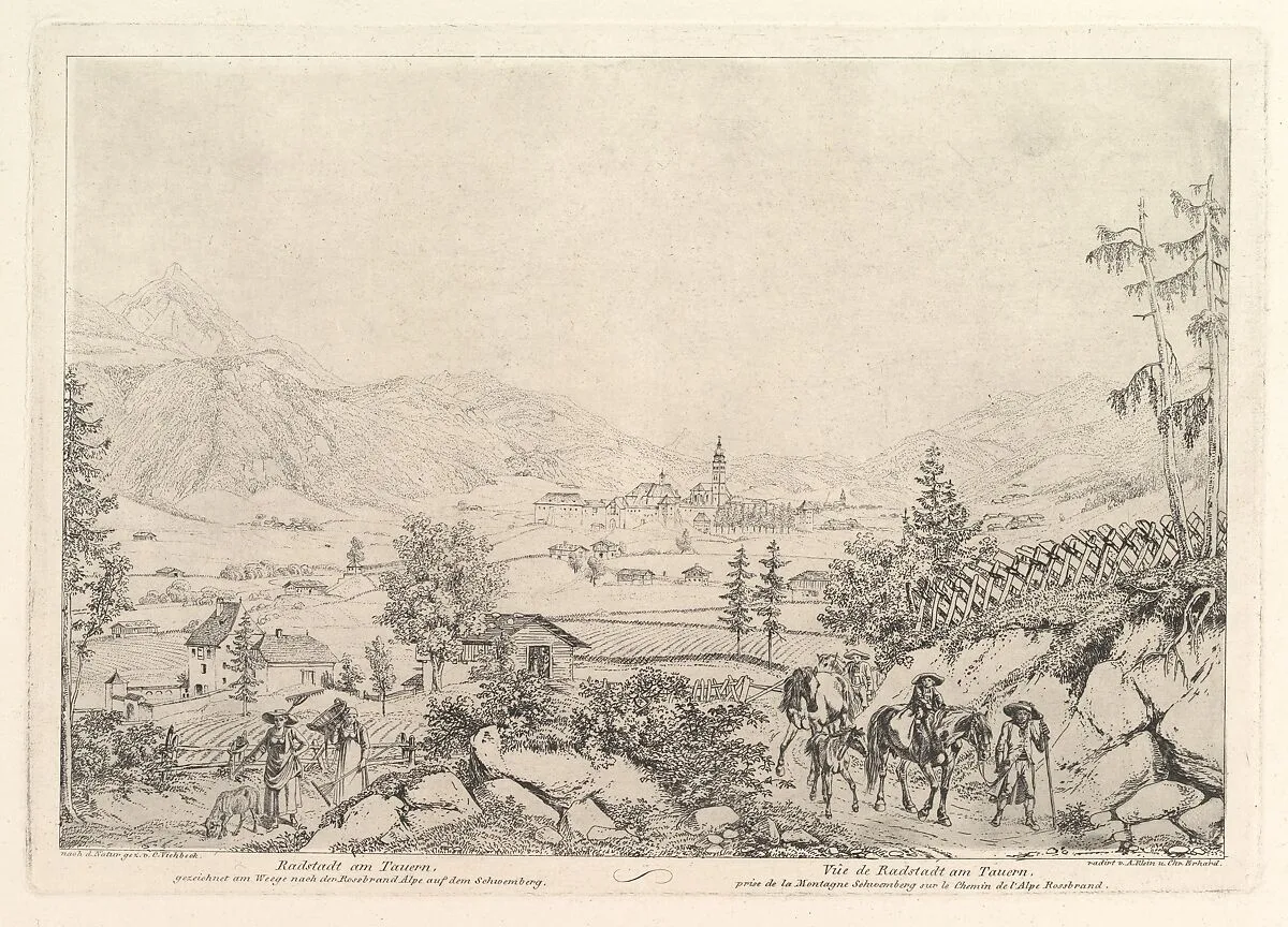 Rural Landscape, "Radstadt am Tauren" — Johann Christoph Erhard|C. Viehbeck