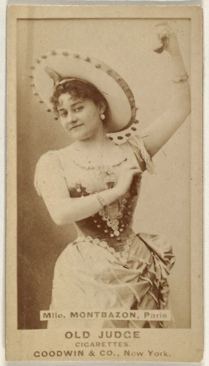 Mlle. Montbazon, Paris, from the Actors and Actresses series (N171) for Old Judge Cigarettes — Goodwin & Company