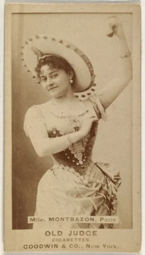 Mlle. Montbazon, Paris, from the Actors and Actresses series (N171) for Old Judge Cigarettes