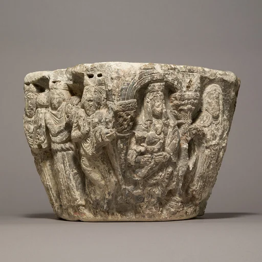 Capital with Nativity and Adoration