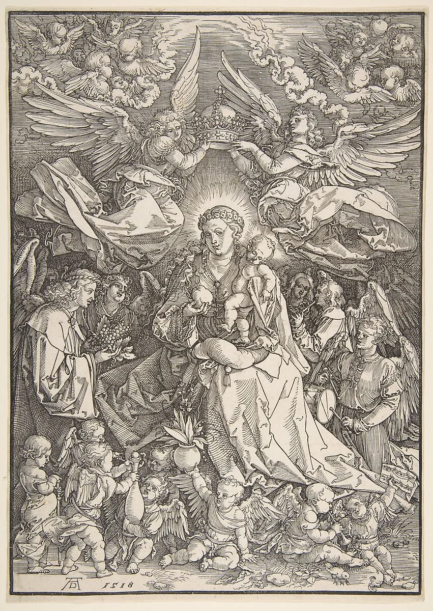 The Virgin Surrounded by Many Angels — Albrecht Dürer