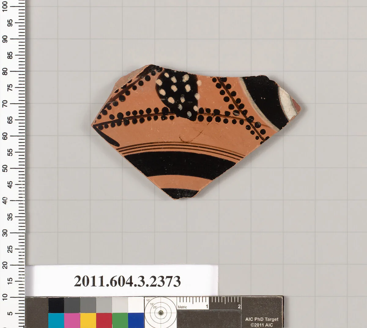 Terracotta fragment of a kylix: eye-cup (drinking cup) — Unknown
