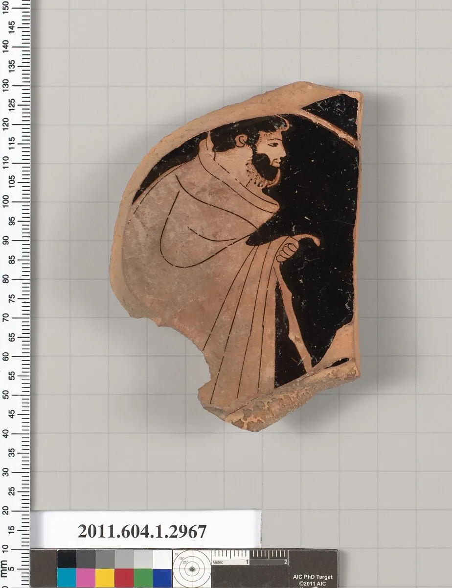 Terracotta fragment of a kylix (drinking cup) — Unknown