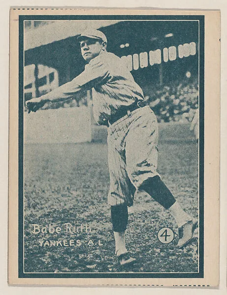 Babe Ruth, Yankees A.L. from the Baseball trade card series (W517) — Unknown
