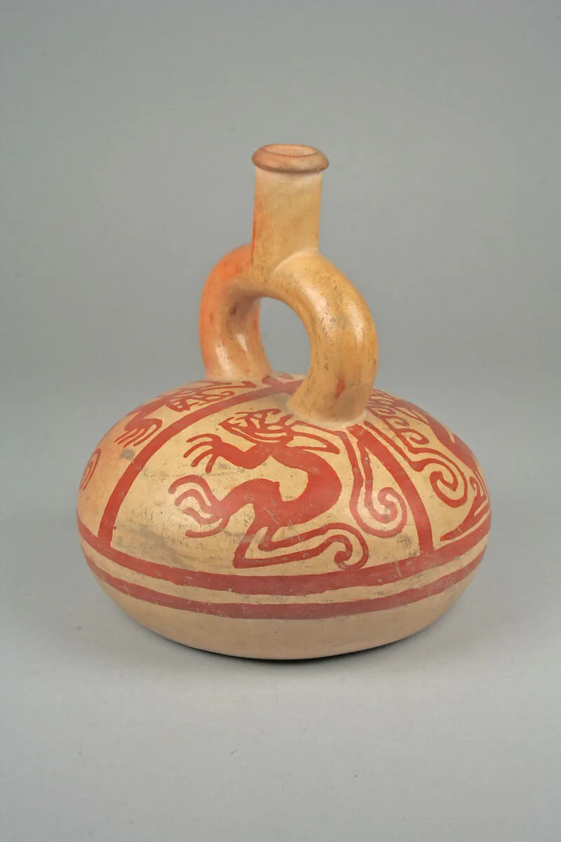 Stirrup Spout Bottle with Pumas — Unknown