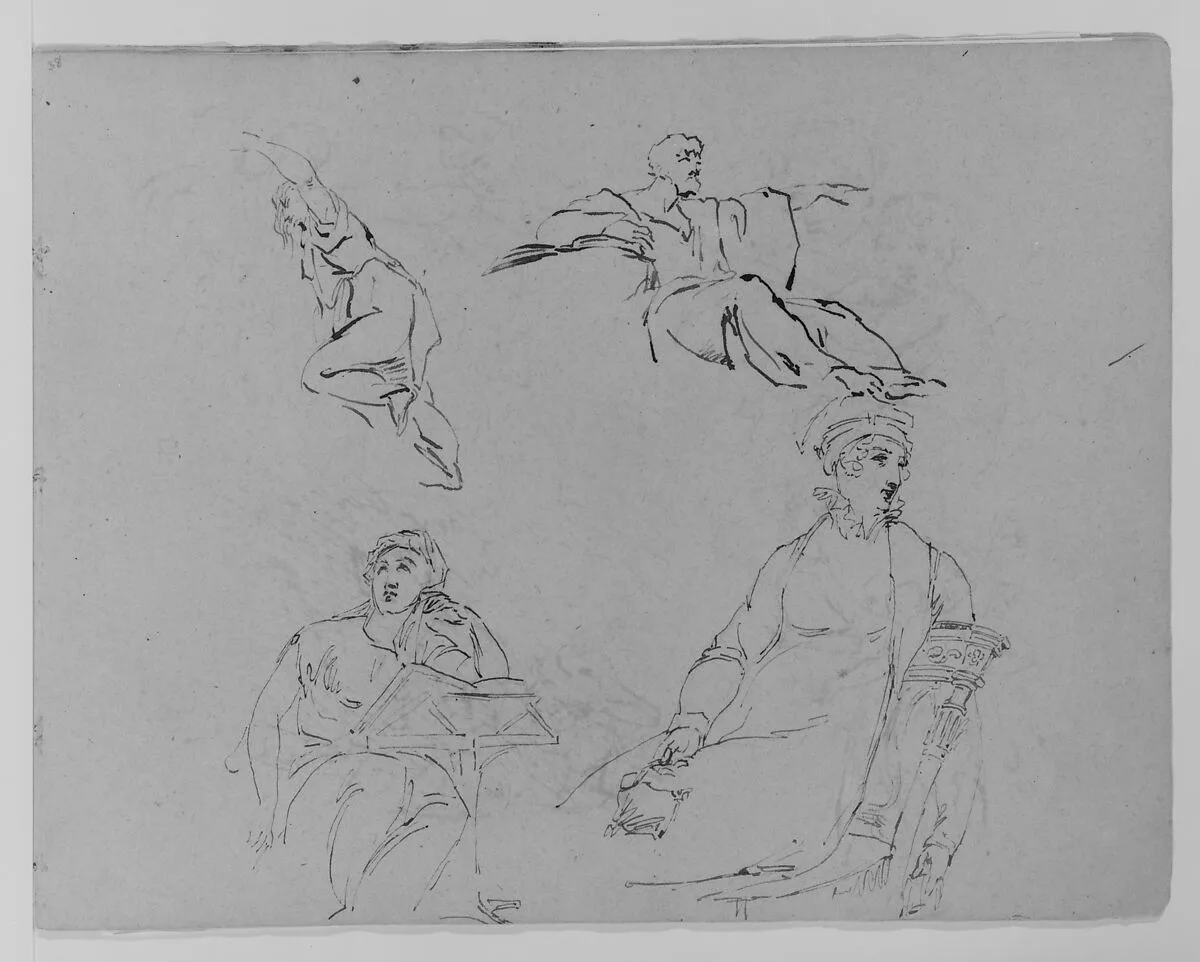 Four Figure Studies (from Sketchbook) — Thomas Sully