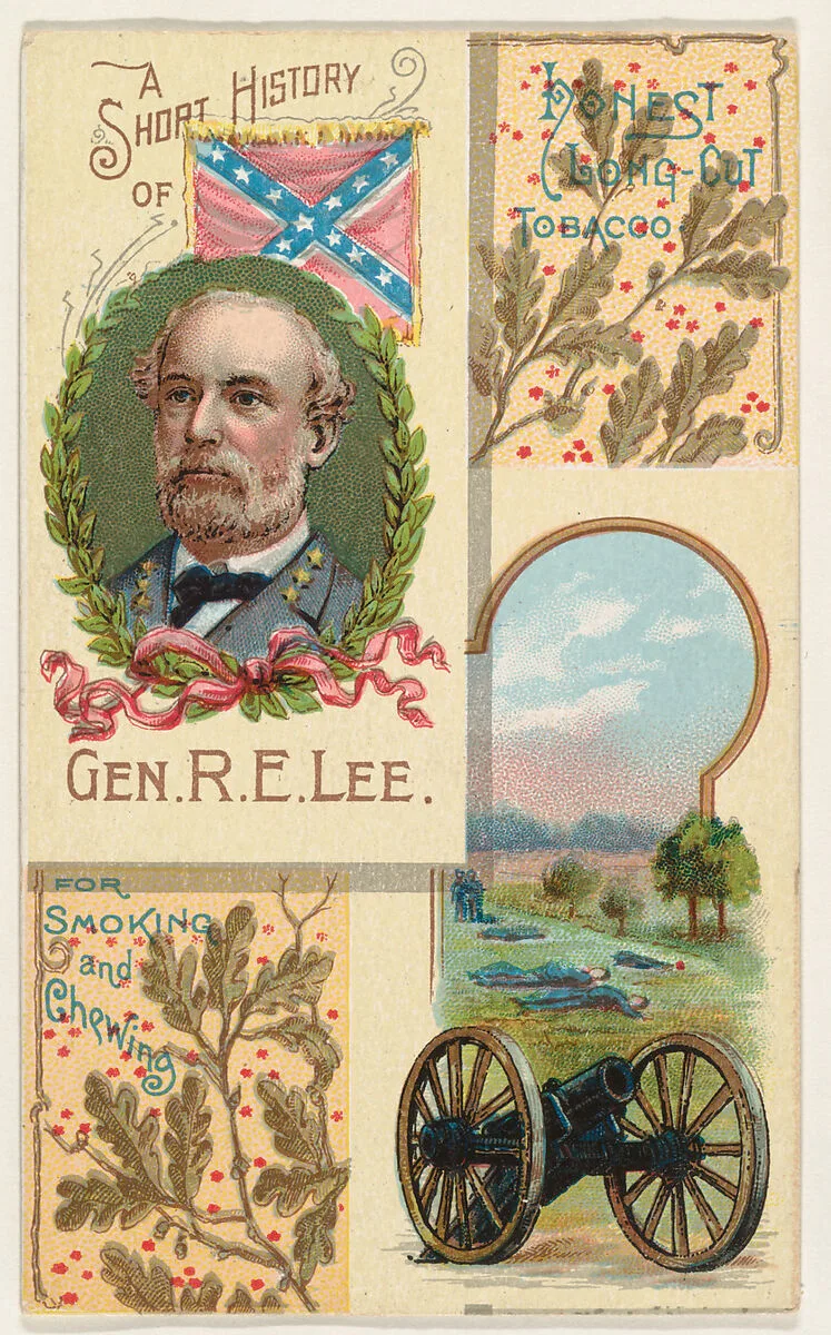 A Short History of General R. E. Lee, from the Histories of Generals series (N114) issued by W. Duke, Sons & Co. to promote Honest Long Cut Smoking and Chewing Tobacco — W. Duke, Sons & Co.|Knapp & Company