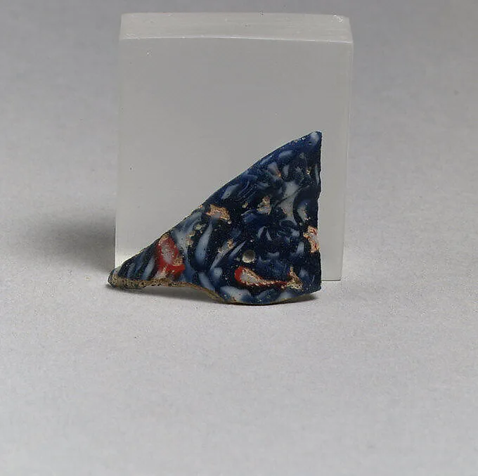 Glass mosaic carinated bowl fragment — Unknown