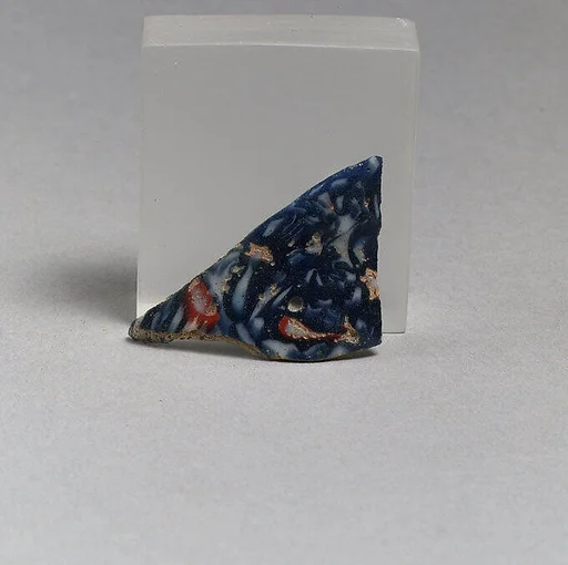 Glass mosaic carinated bowl fragment