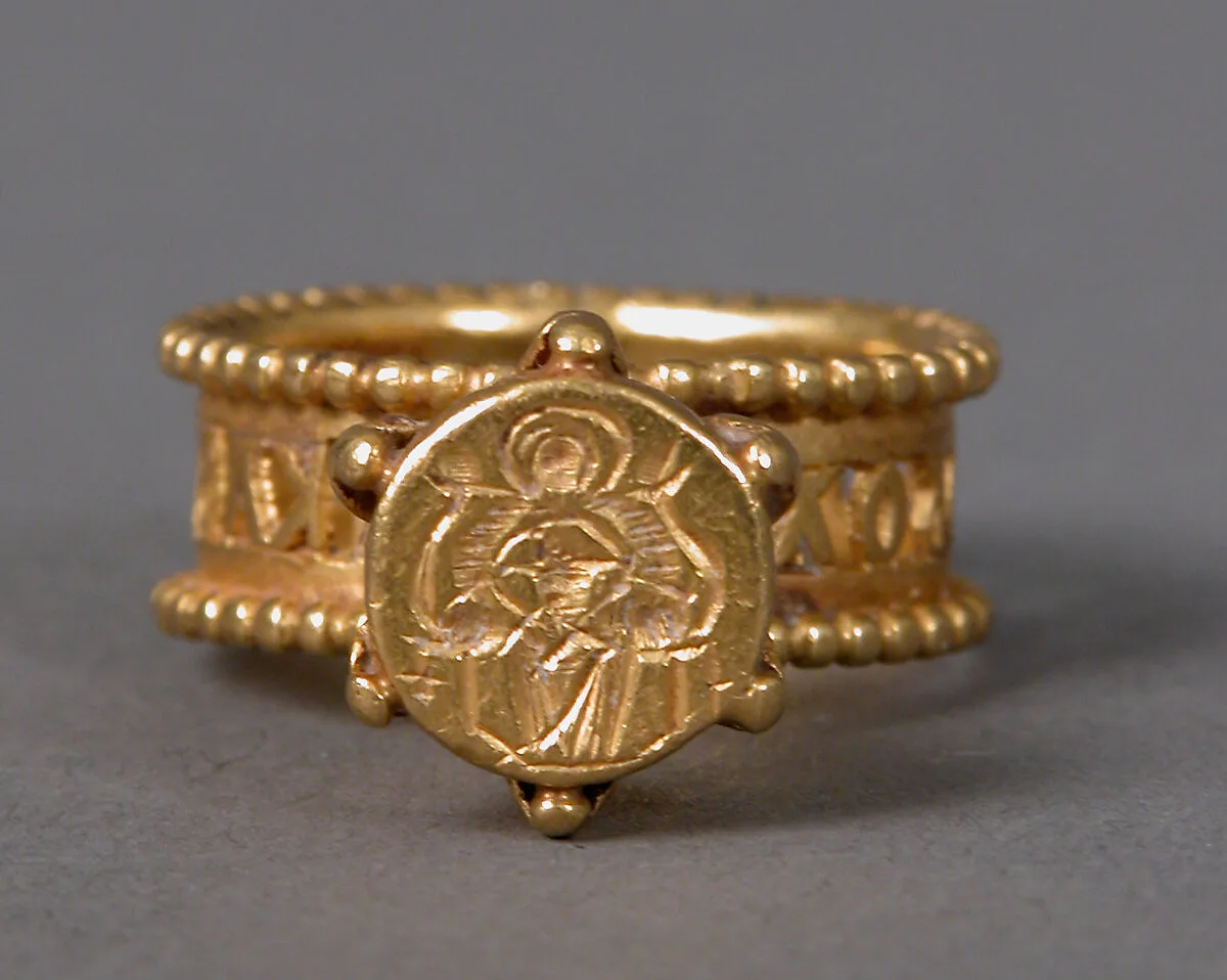 Gold Signet Ring with Virgin and Child — Unknown