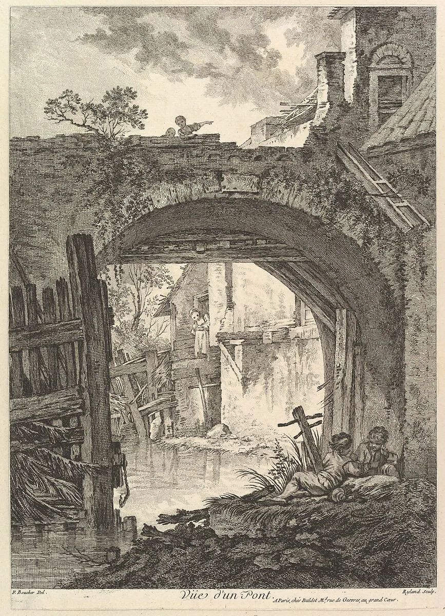 View From a Bridge — William Wynne Ryland|François Boucher