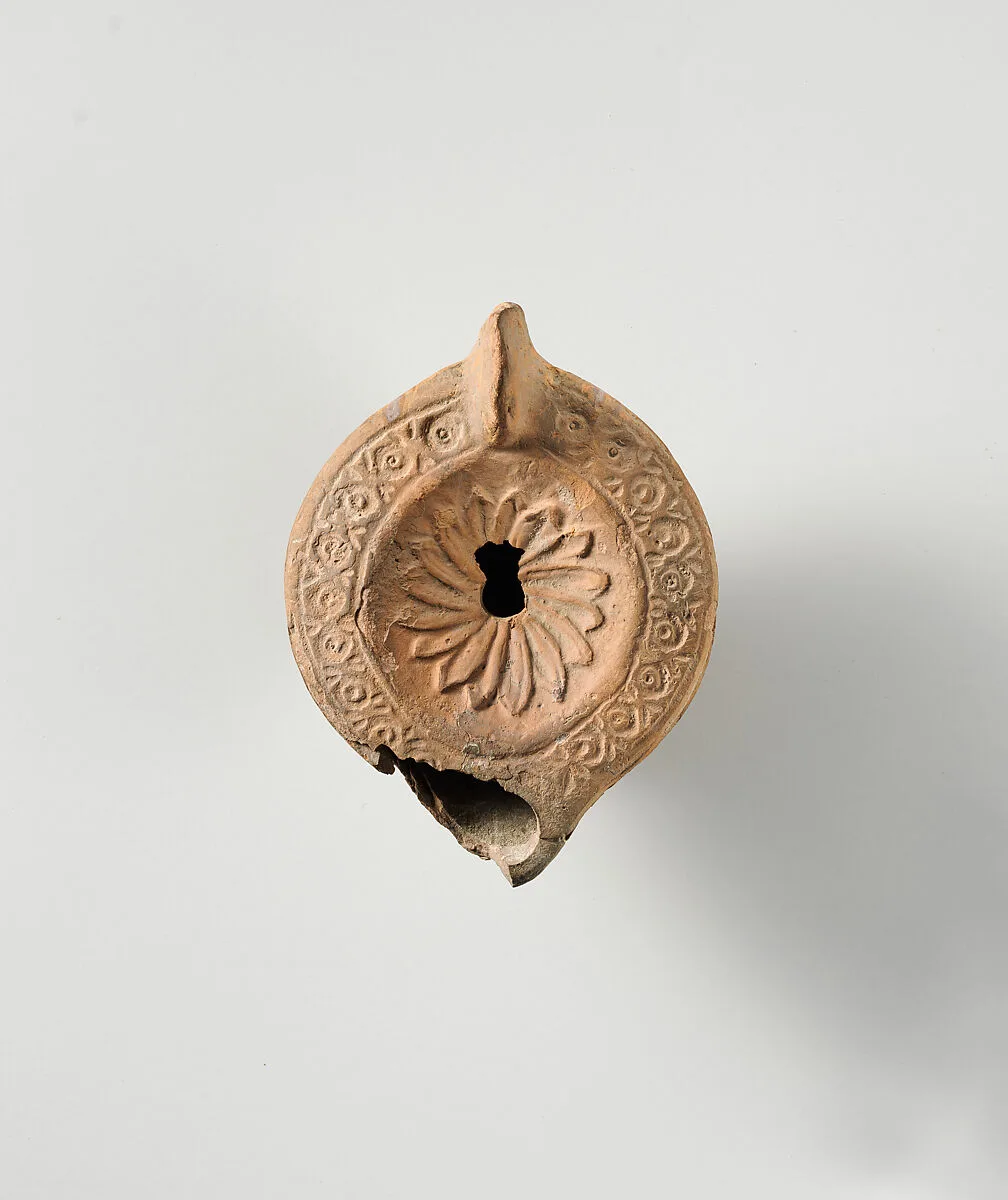 Terracotta oil lamp — Unknown