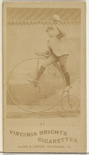 Card 31, from the Girl Cyclists series (N49) for Virginia Brights Cigarettes
