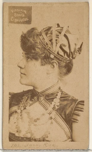 Card 705, Fanny Rice, from the Actors and Actresses series (N45, Type 2) for Virginia Brights Cigarettes