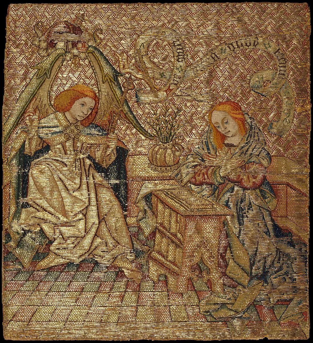Embroidery with the Annunciation — Unknown