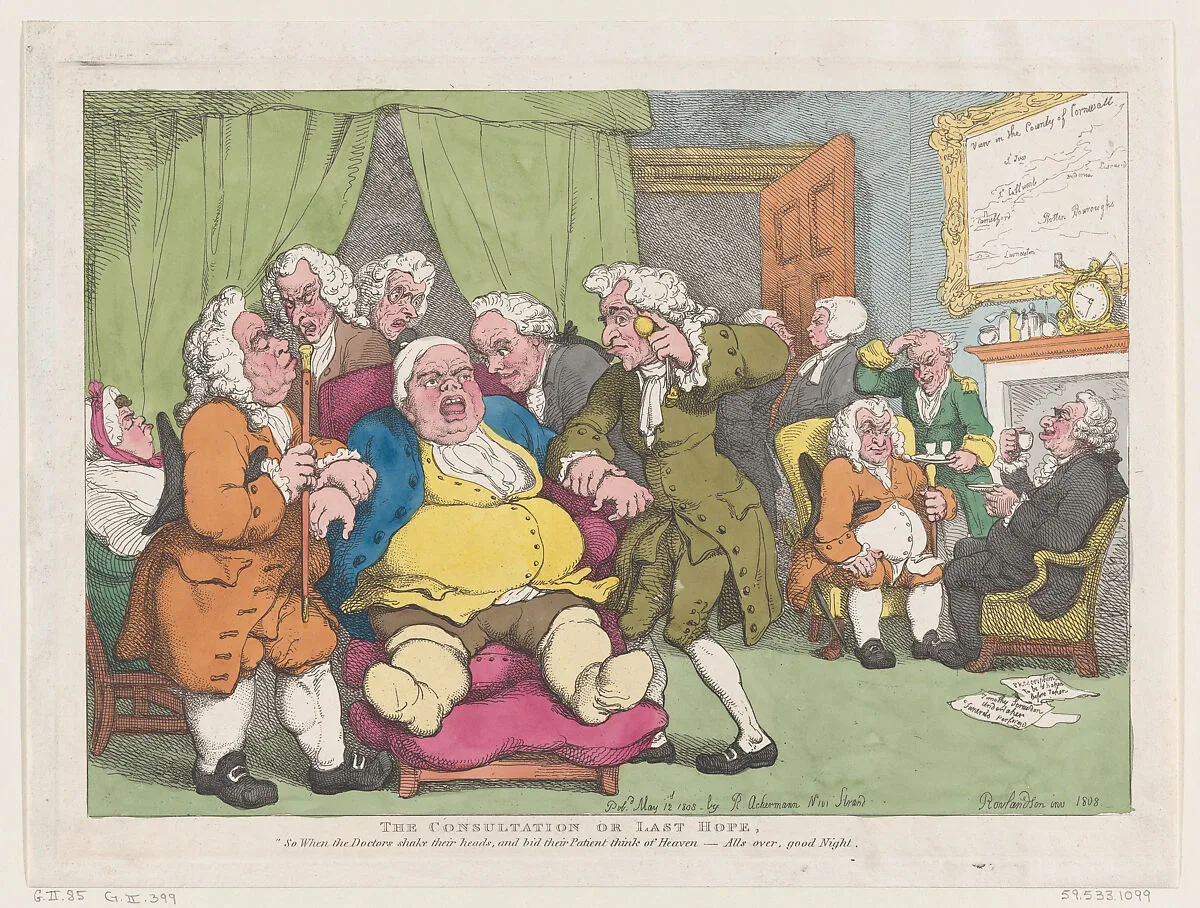 The Consultation, or Last Hope — George Murgatroyd Woodward|Thomas Rowlandson