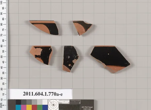 Terracotta rim fragments of kylikes (drinking cups)