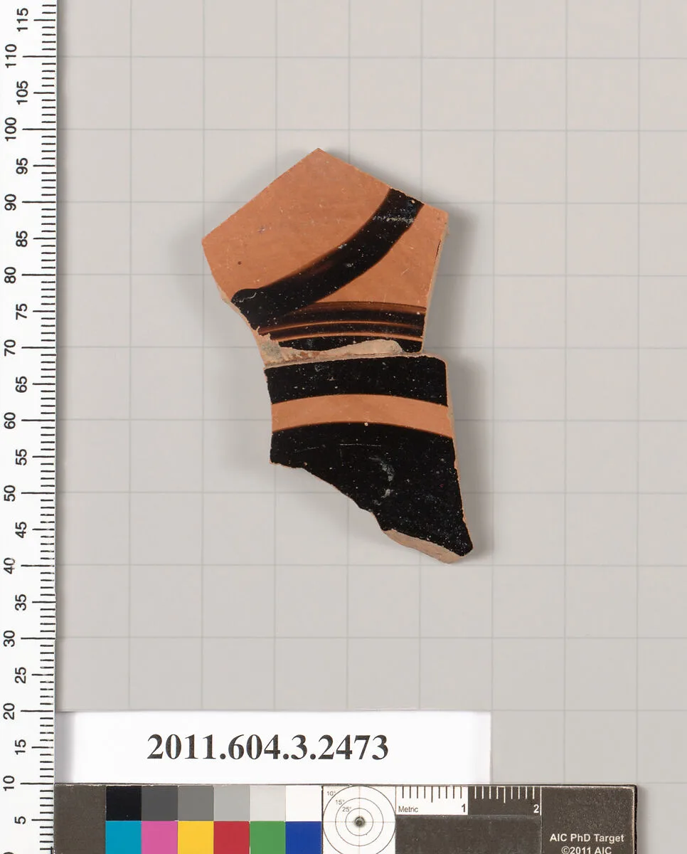 Terracotta fragment of a kylix: eye-cup (drinking cup)? — Unknown