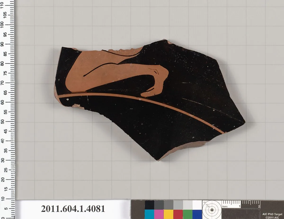 Terracotta fragment of a kylix (drinking cup) — Unknown