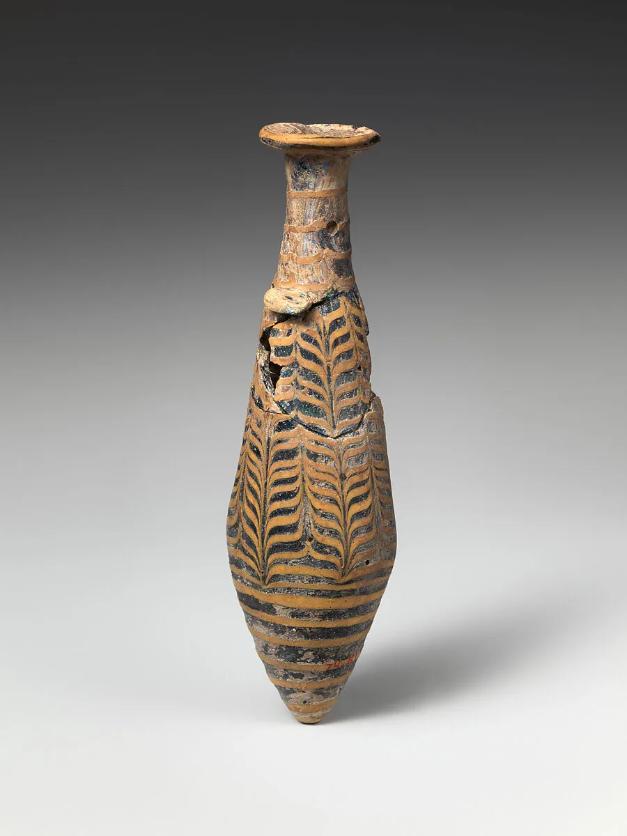 Glass alabastron (perfume bottle) — Unknown