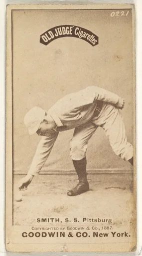 Charles Marv "Pop" Smith, Shortstop, Pittsburgh, from the Old Judge series (N172) for Old Judge Cigarettes