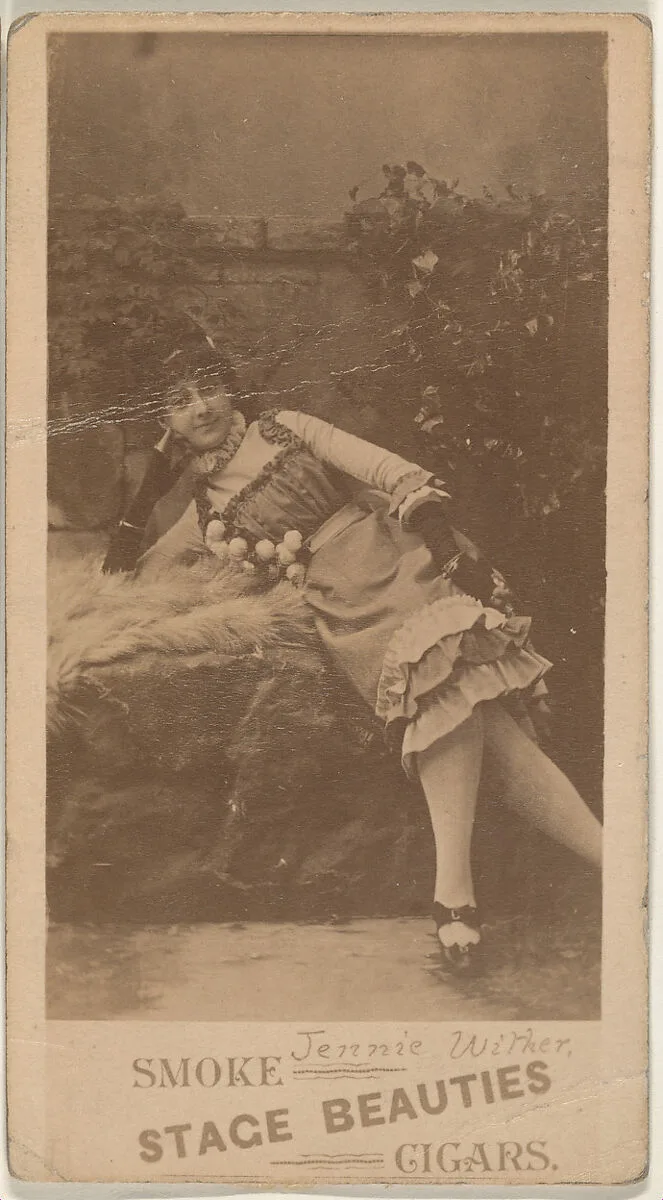 Jennie Wither, from the Actresses series (N666) to promote Stage Beauties Cigars — Unknown