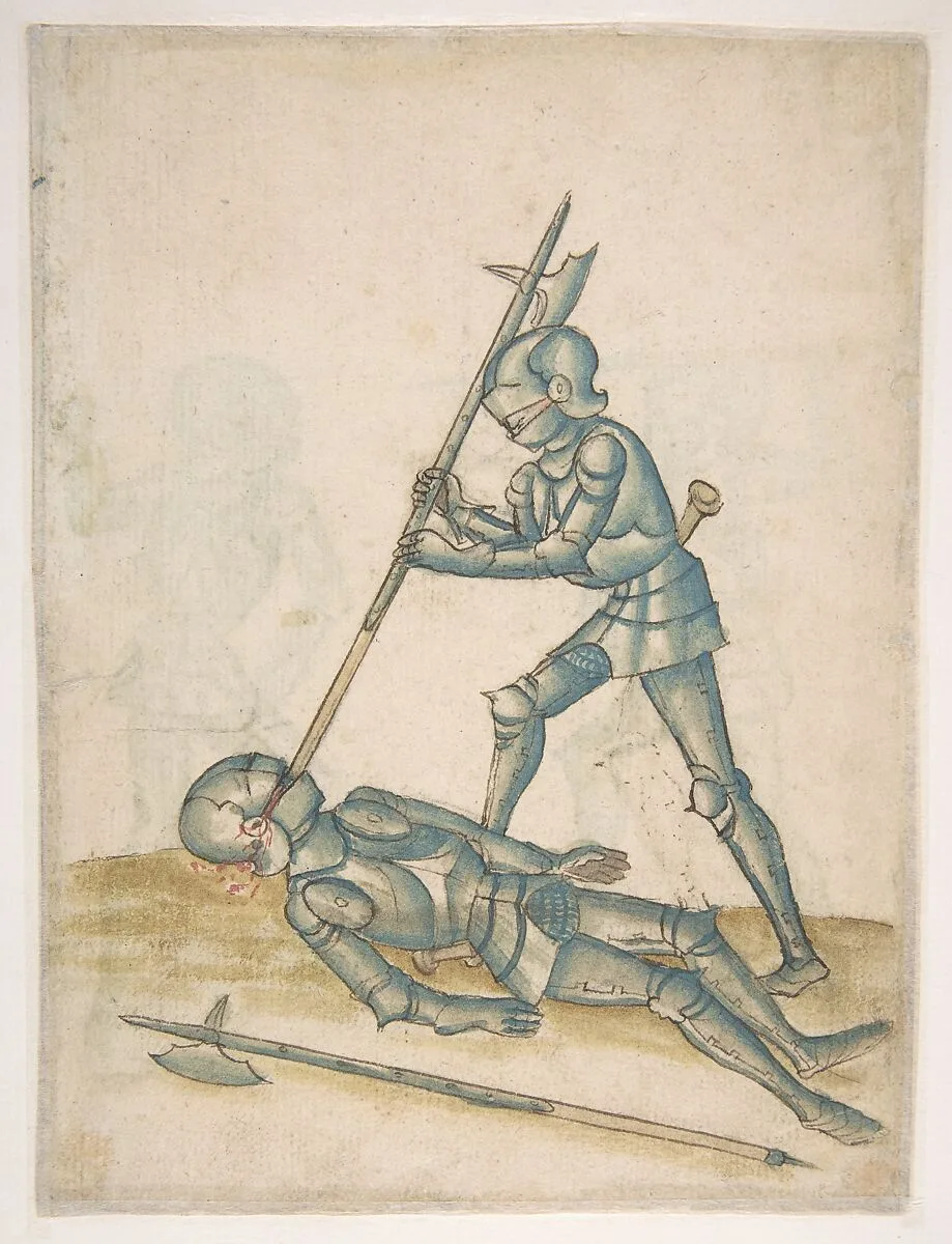 Drawings Showing Combat on Foot (Champ Clos) — Unknown