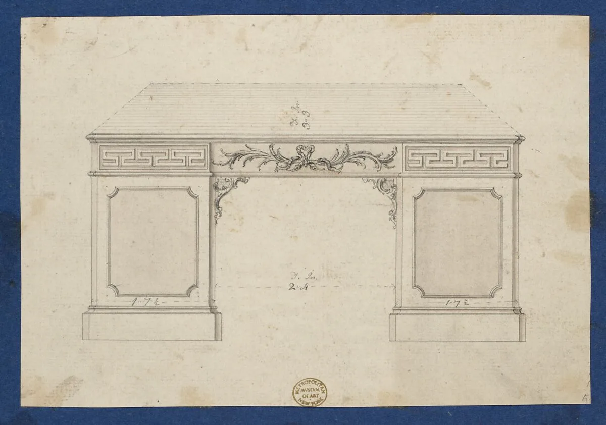Library Table, from Chippendale Drawings, Vol. II — Thomas Chippendale