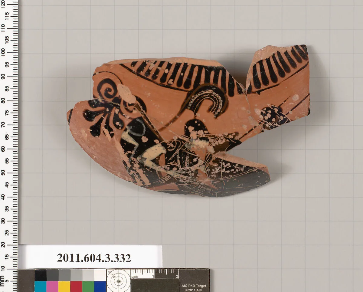 Terracotta fragment of a neck-amphora (jar) — Unknown