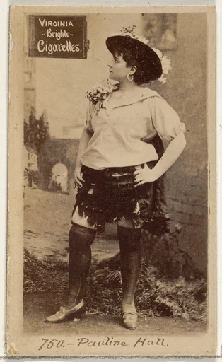 Card 750, Pauline Hall, from the Actors and Actresses series (N45, Type 2) for Virginia Brights Cigarettes